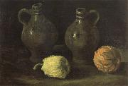 Vincent Van Gogh Still life with Two Jars and Two Pumpkins (nn04) oil painting on canvas
